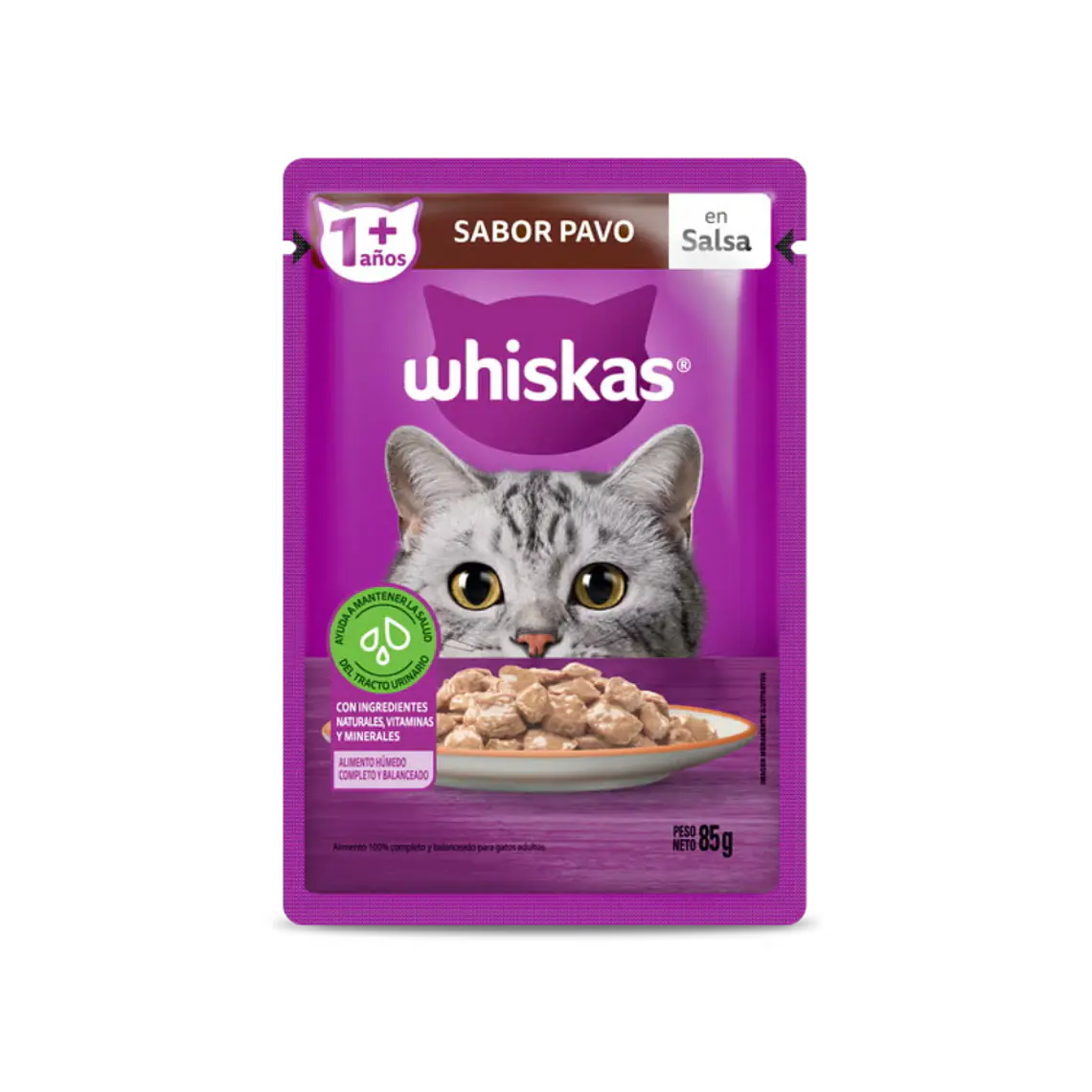 Sachet Whiskas Trocitos Con Pavo En Salsa - 85gr 1