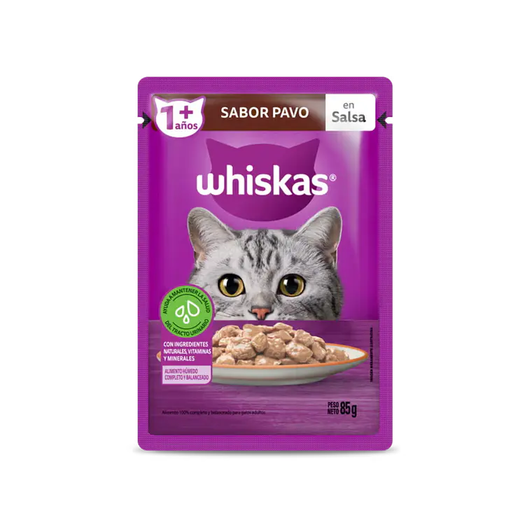 Sachet Whiskas Trocitos Con Pavo En Salsa - 85gr 1