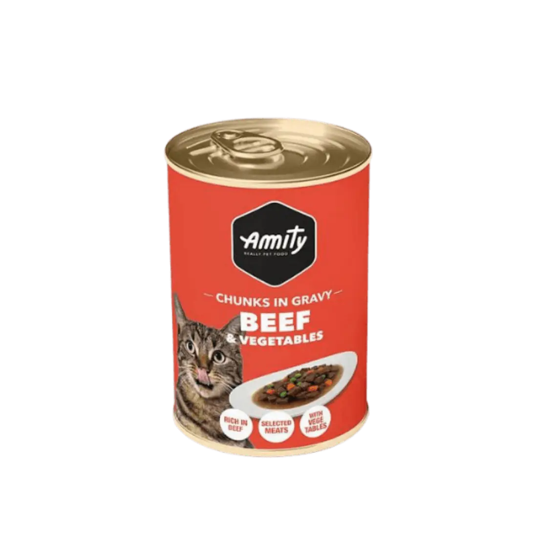 Lata Amity Gato Pate Sabor Carne - 415gr 1