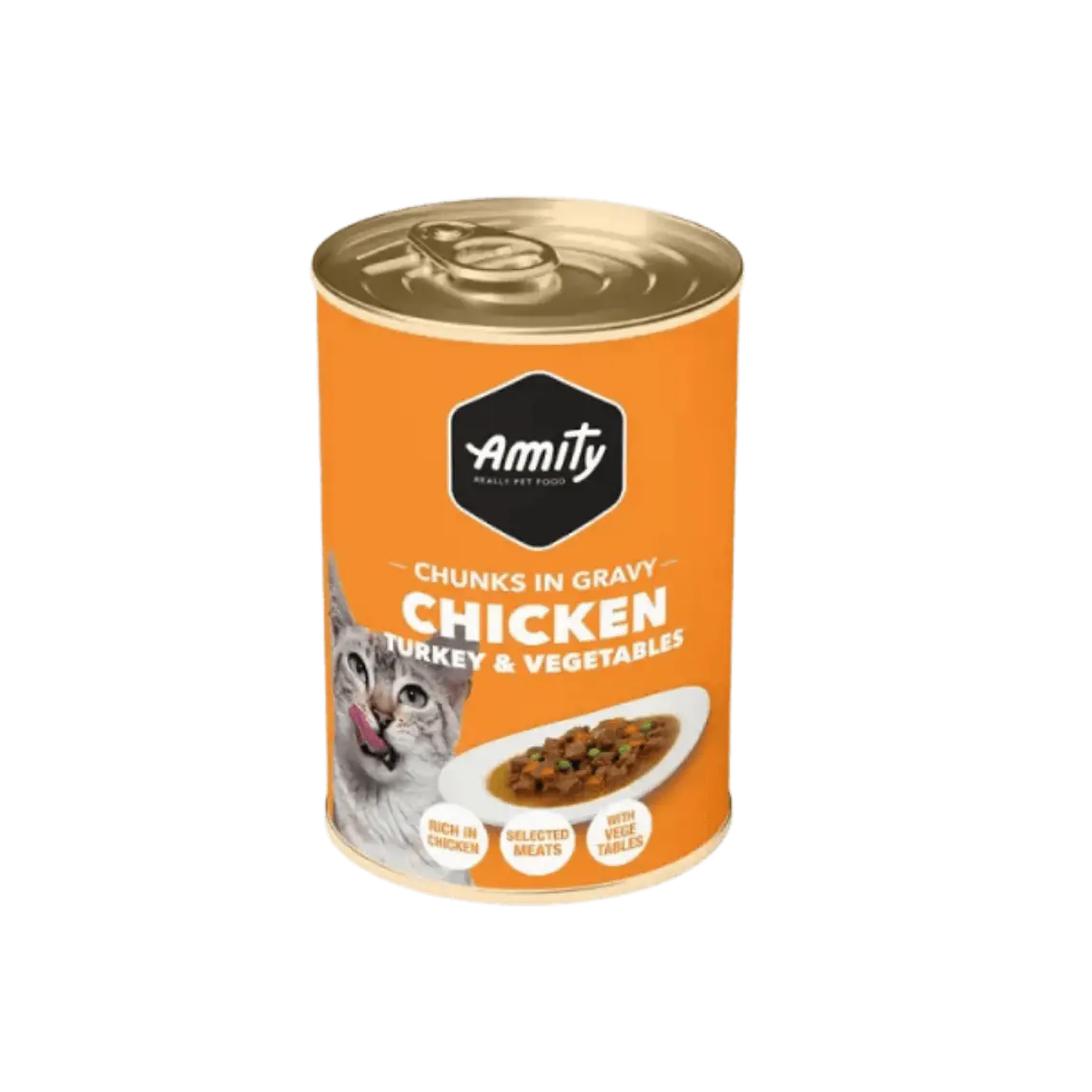 Lata Amity Gato Pate Sabor Pollo - 415gr 1