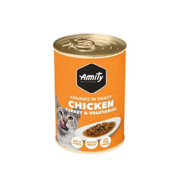 Lata Amity Gato Pate Sabor Pollo - 415gr 1