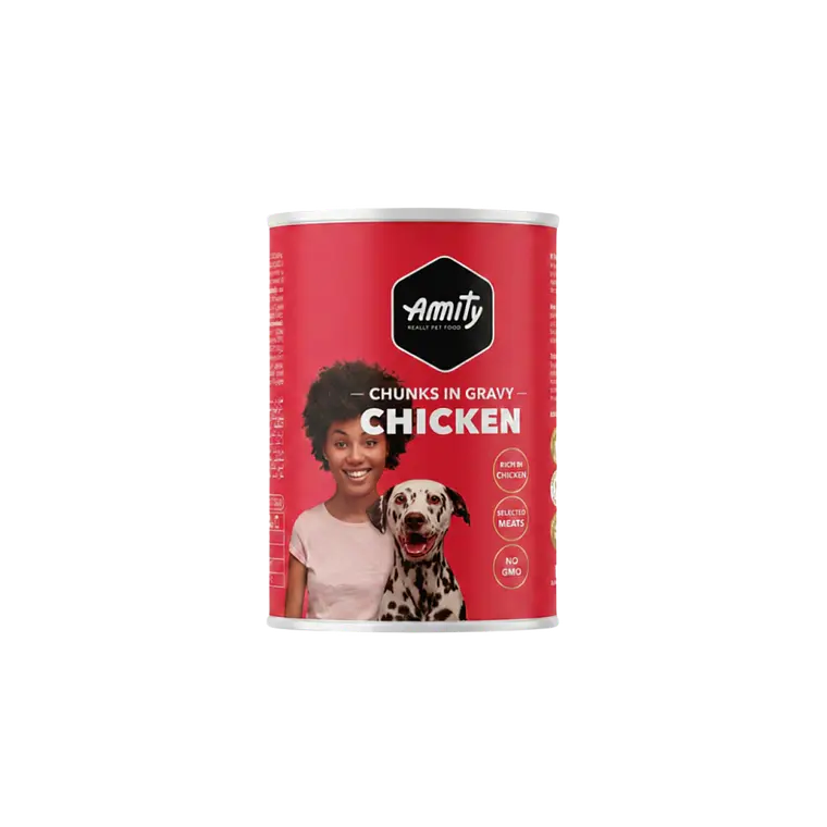 Lata Amity Perro Pate Sabor Pollo - 415gr 1