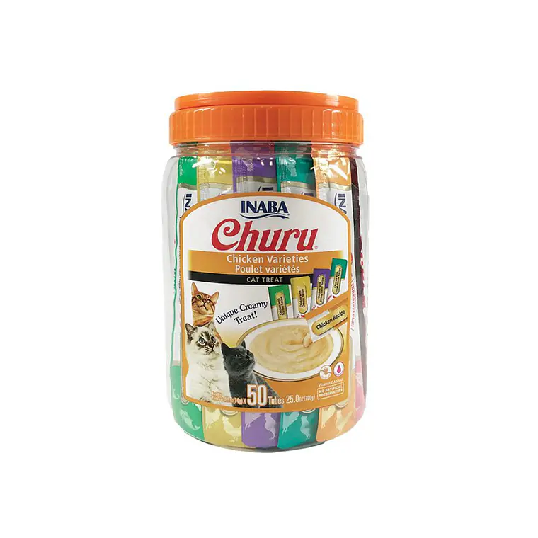 Churu Gato Sabor Pollo Variedades 50 unidades USA652 - 700gr 1