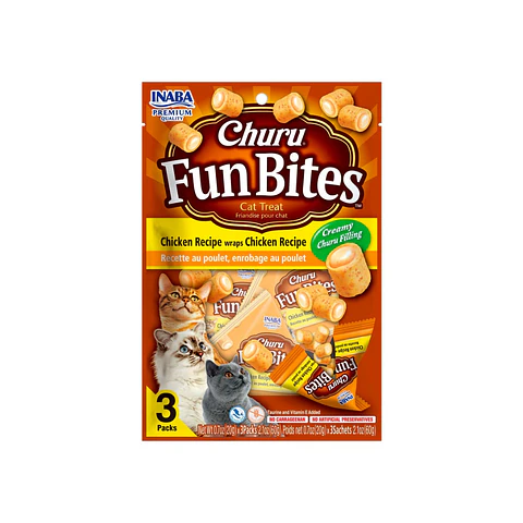 Churu Fun Bites Gato Sabor Pollo 3 Pack USA743- 60gr
