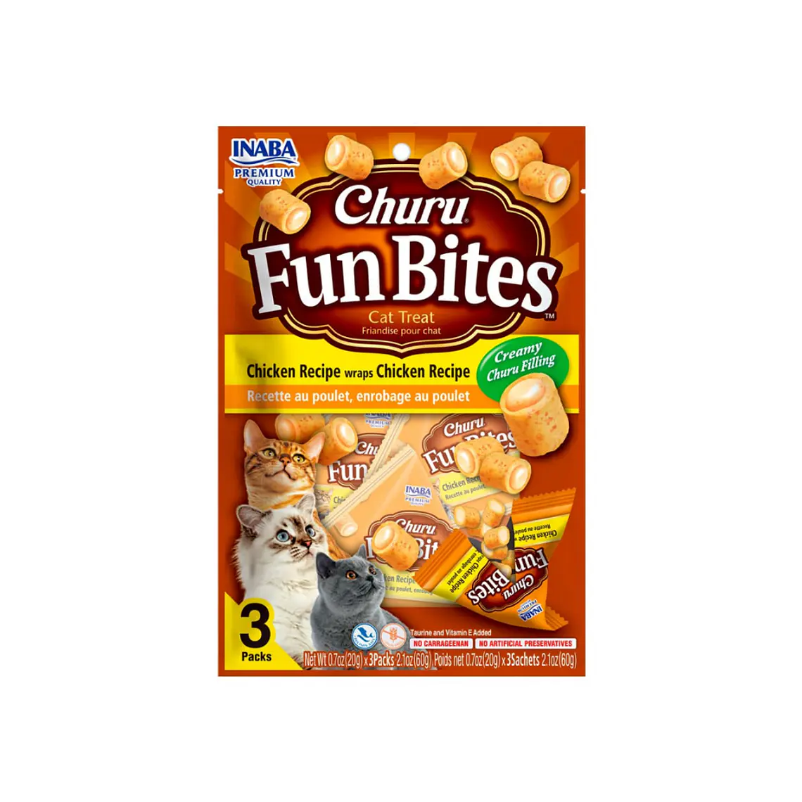 Churu Fun Bites Gato Sabor Pollo 3 Pack USA743- 60gr 1