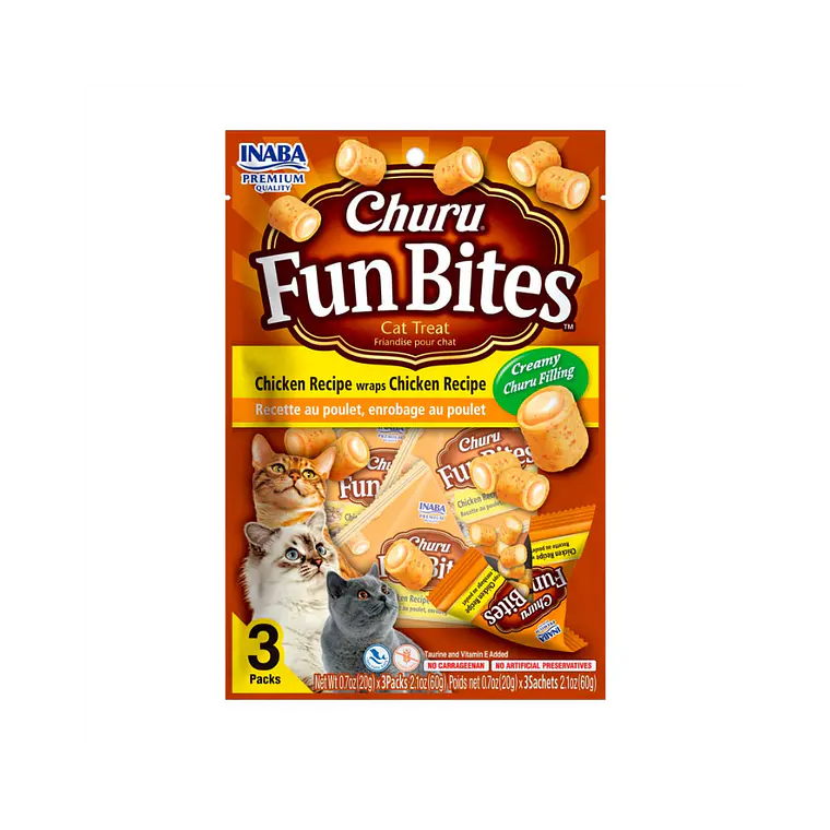 Churu Fun Bites Gato Sabor Pollo 3 Pack USA743- 60gr 1