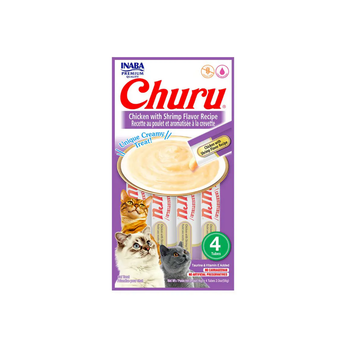Churu Gato Sabor Pollo y Camaron 4 unidades USA608 - 56gr 1