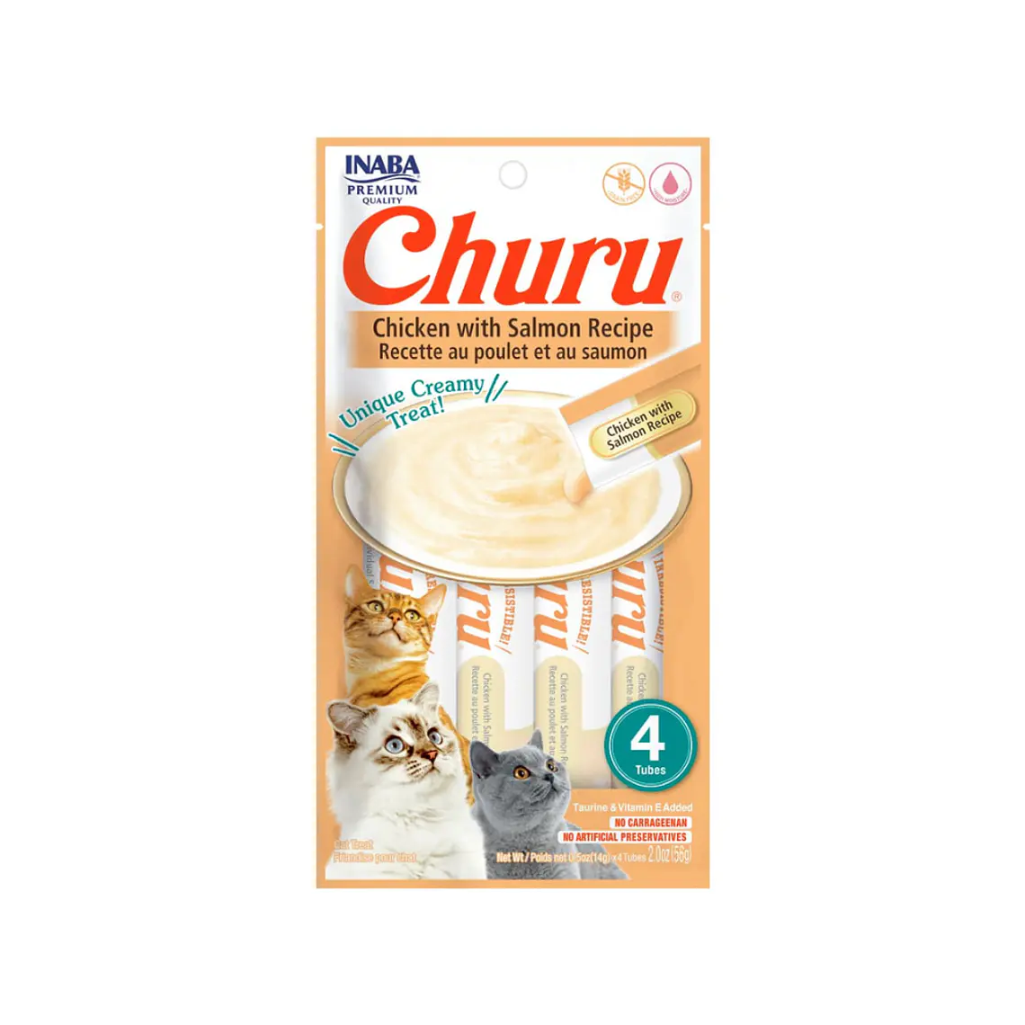 Churu Gato Sabor Pollo y Salmon 4 unidades USA667 - 56gr 1