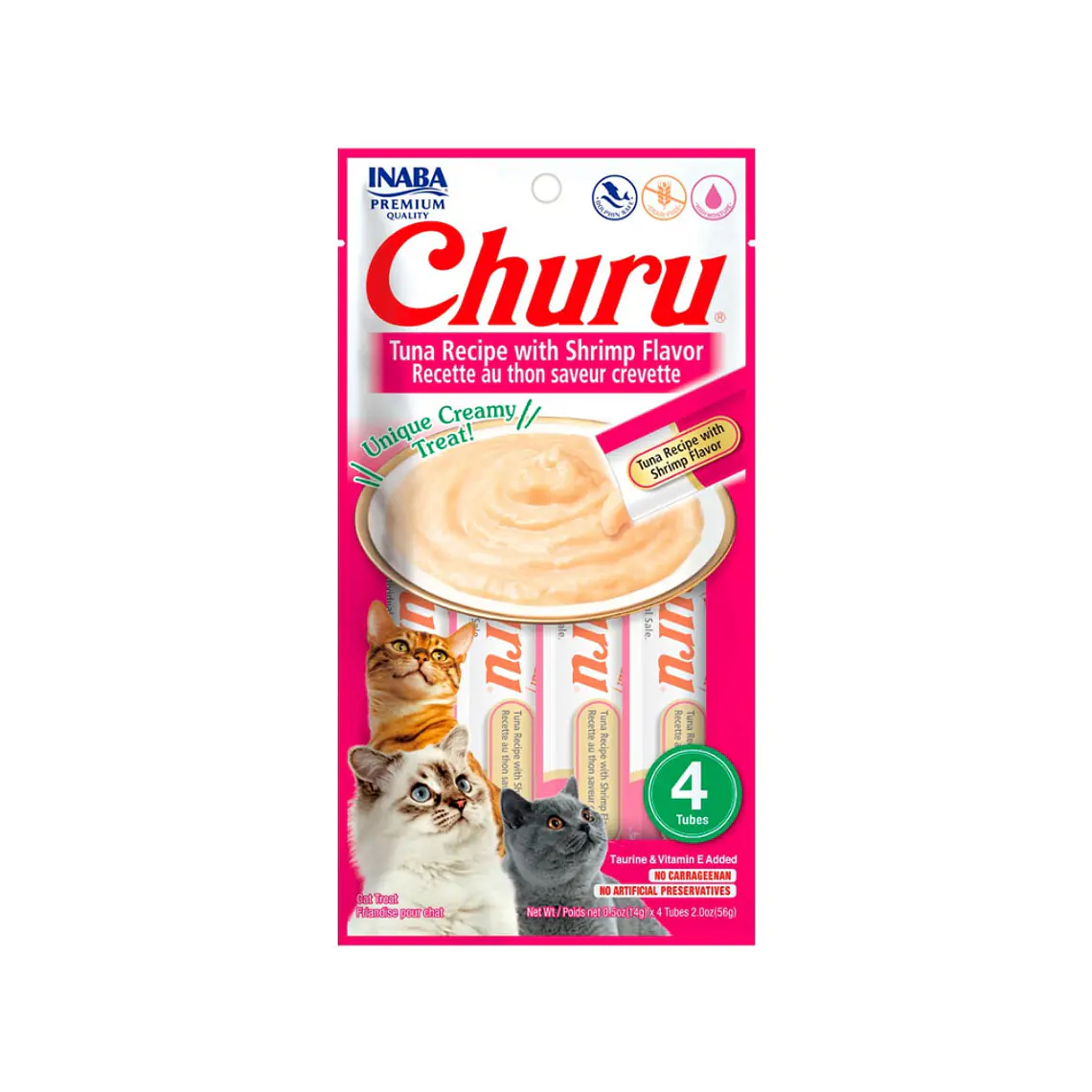 Churu Gato Sabor Atun y Camaron 4 unidades USA666 - 56gr 1