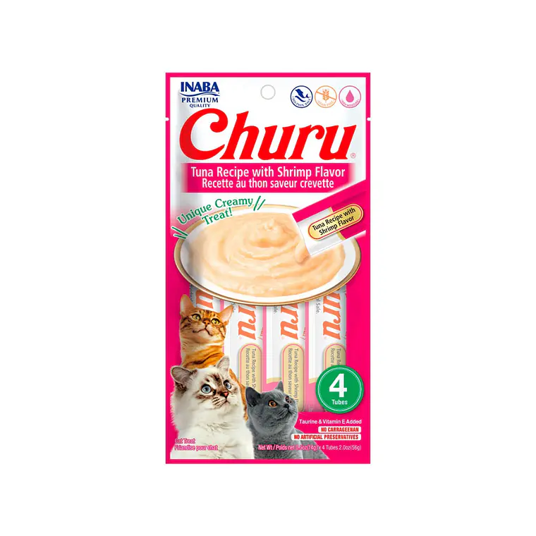 Churu Gato Sabor Atun y Camaron 4 unidades USA666 - 56gr 1