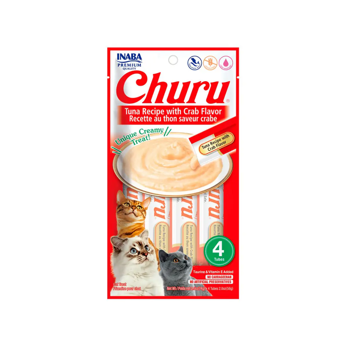 Churu Gato Sabor Atun y Cangrejo 4 unidades USA665 - 56gr 1