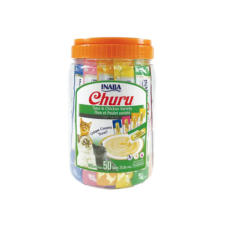 Churu Gato Sabor Pollo y Atun Variedades 50 unidades USA653 - 700gr 1