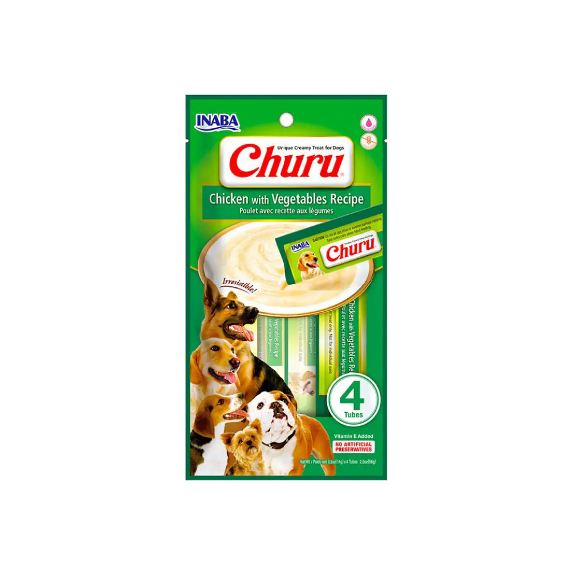 Churu Perro Sabor Pollo y Vegetales 4 unidades USD615 -56gr 1