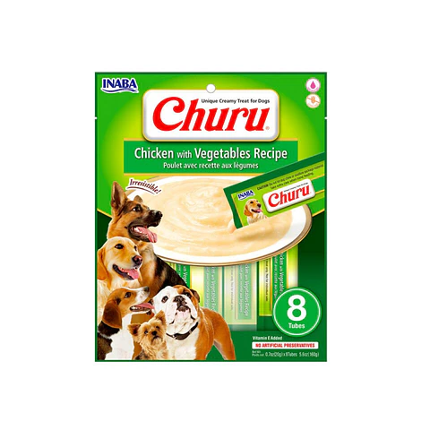 Churu Perro Sabor Pollo y Vegetales 8 unidades USD605 - 160gr