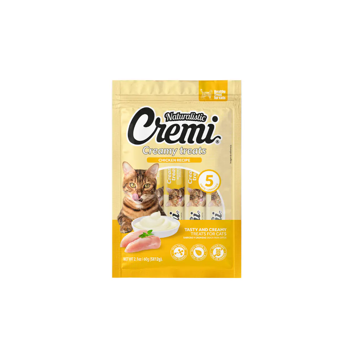 Cremi Gato Sabor Pollo 5 unidades - 60gr 1