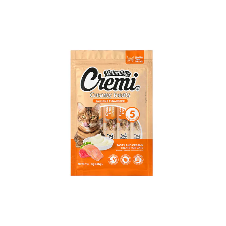 Cremi Gato Sabor Salmon y Atun 5 unidades - 60gr 1