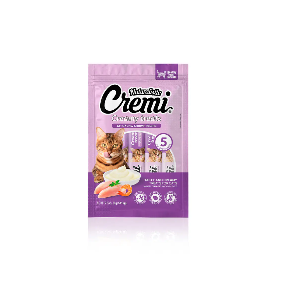 Cremi Gato Sabor Pollo y Camaron 5 unidades - 60gr 1