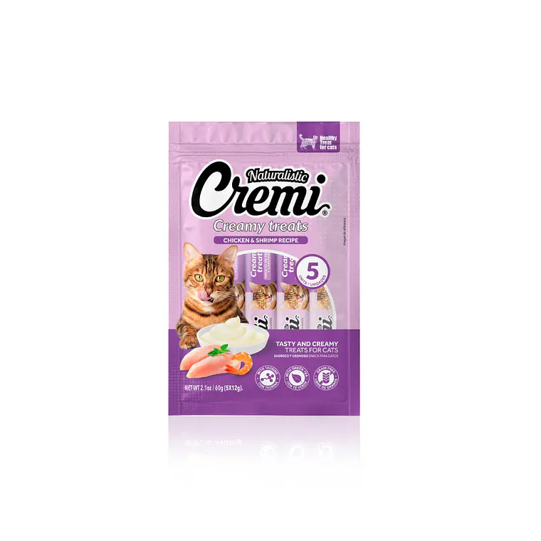 Cremi Gato Sabor Pollo y Camaron 5 unidades - 60gr 1