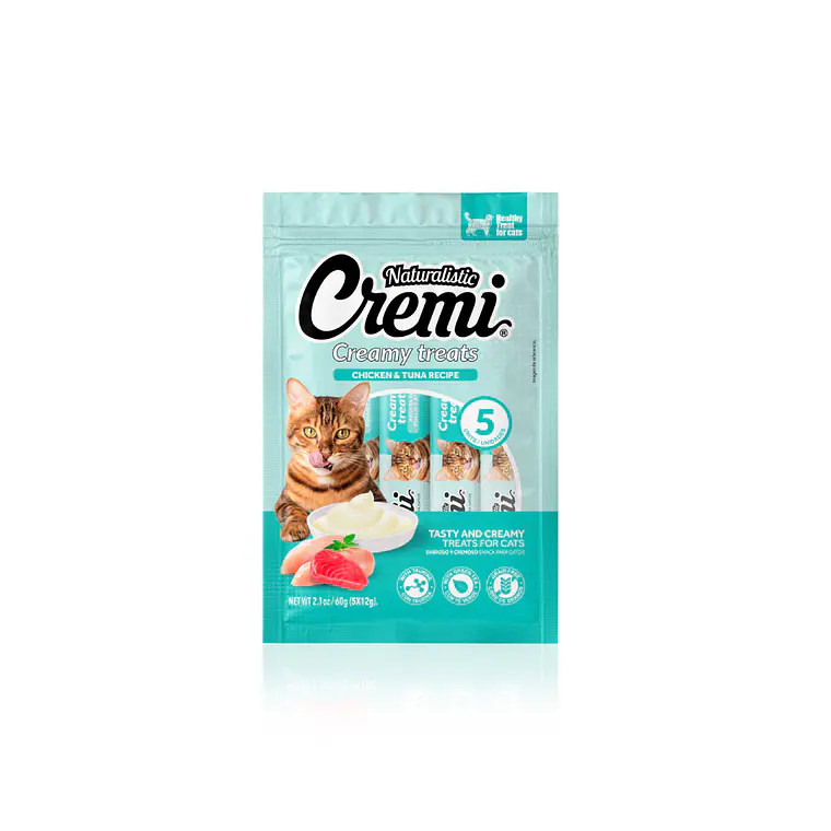Cremi Gato Sabor Pollo y Atun 5 unidades - 60gr 1