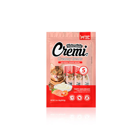 Cremi Gato Sabor Salmon y Camaron 5 unidades - 60gr