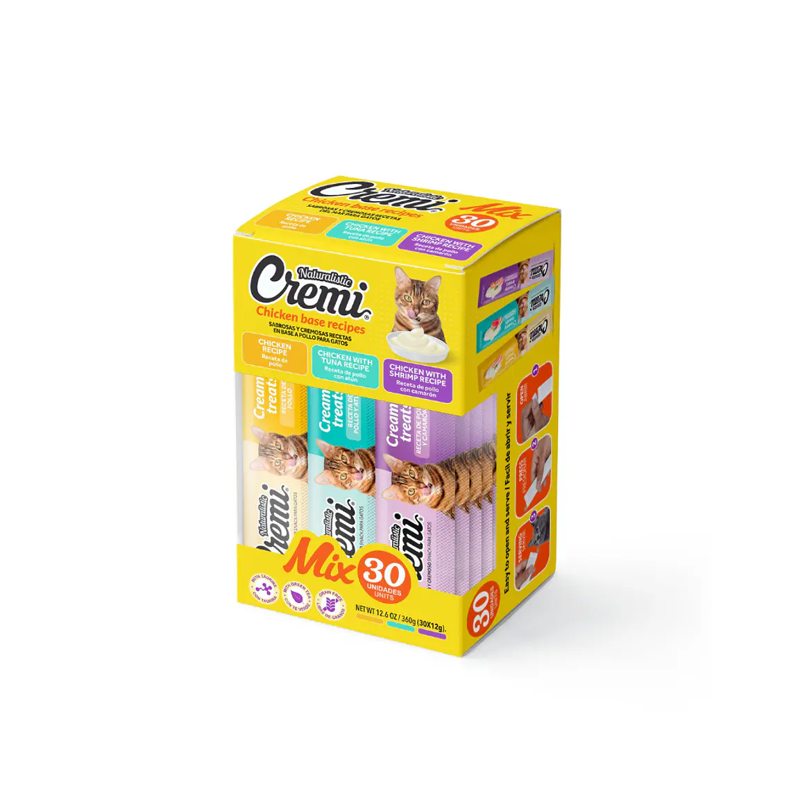 Cremi Gato Sabor Pollo Variedades 30 unidades - 360gr 1