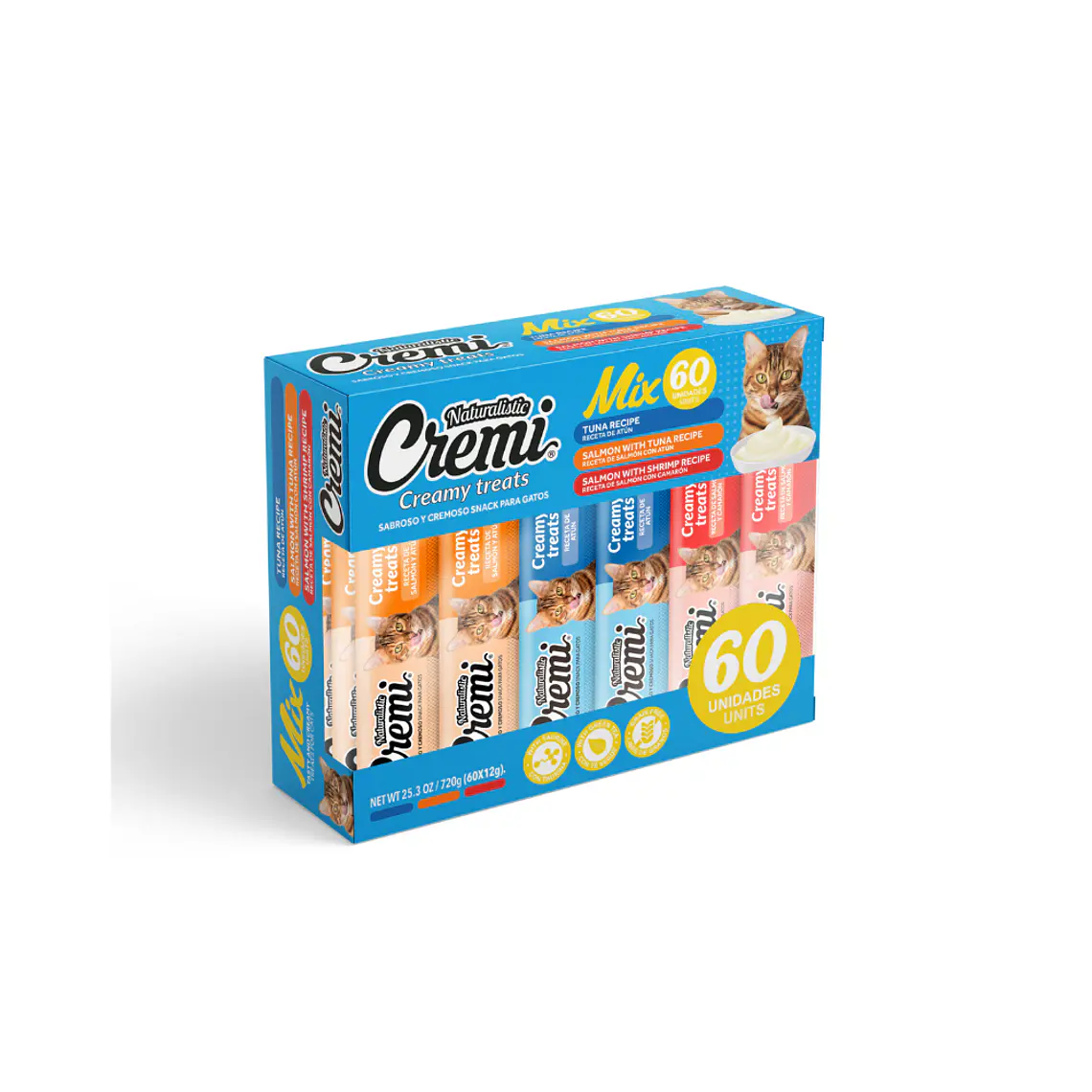 Cremi Gato Sabor Atun Variedades 60 unidades - 720gr 1