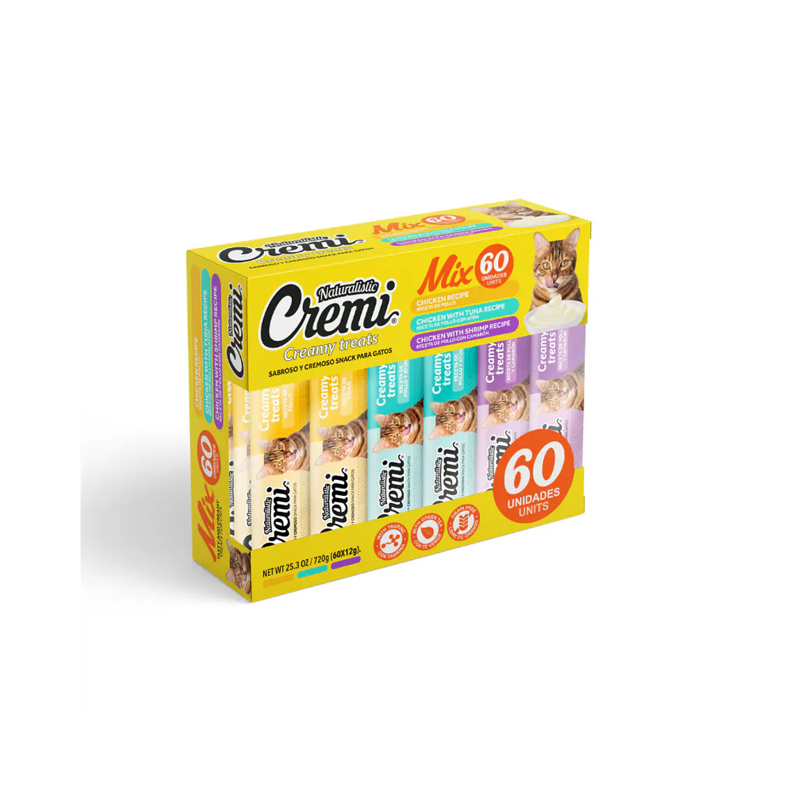 Cremi Gato Sabor Pollo Variedades 60 unidades - 720gr 1