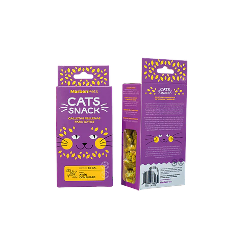 Cats Snack Galletas Rellenas de Atun y Queso CK1002 - 80gr 
