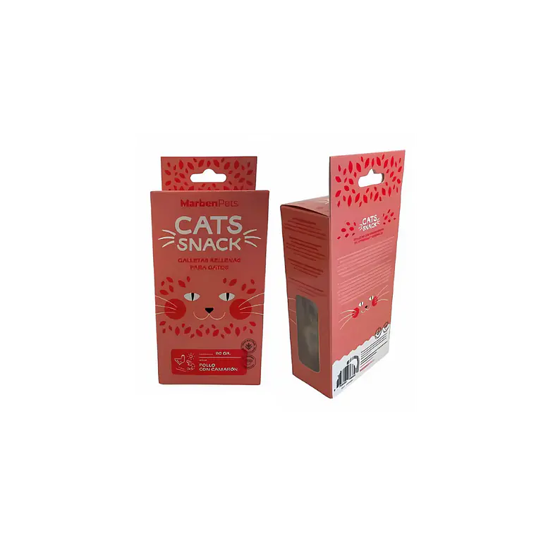 Cats Snack Galletas Rellenas de Pollo y Camaron CK1008 - 80gr  1