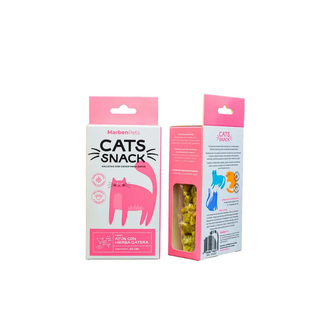 Cats Snack Galletas de Atun y Hierba Gatera CK1022 - 80gr  1