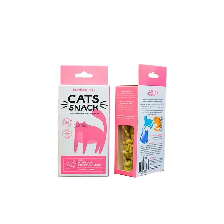 Cats Snack Galletas de Atun y Hierba Gatera CK1022 - 80gr  1