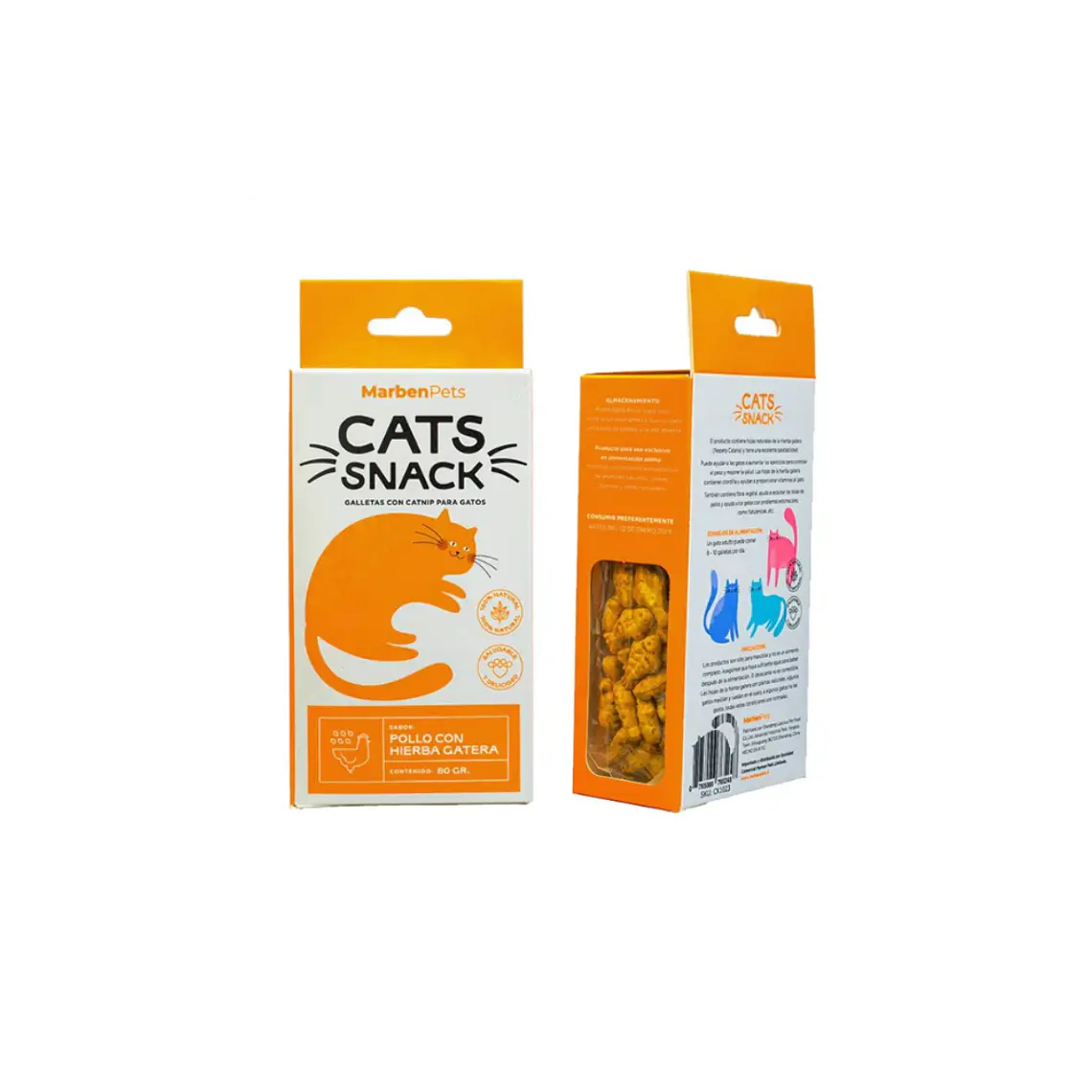 Cats Snack Galletas de Pollo y Hierba Gatera CK1023 - 80gr  1