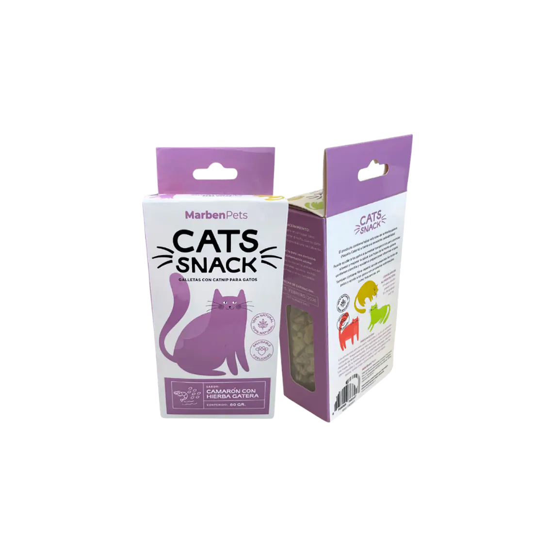 Cats Snack Galletas de Camaron y Hierba Gatera CK1027- 80gr  1
