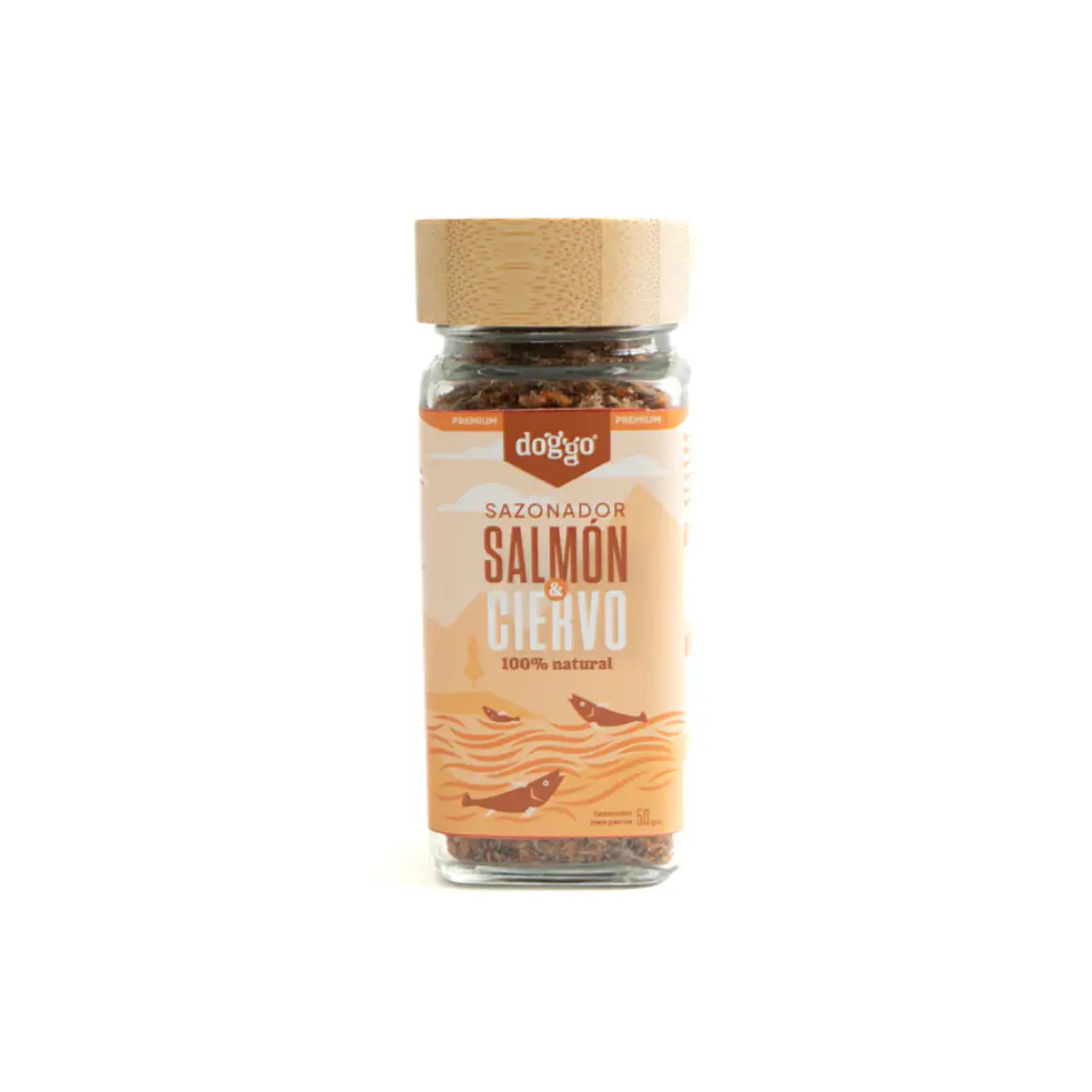 Sazonador Doggo Para Perros Sabor Salmon y Ciervo - 70gr 1