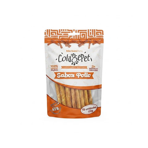 Colagepet Barrras de Colageno XS Sabor Pollo 15 unidades - 120gr