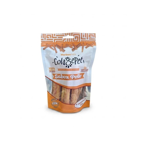 Colagepet Barrras de Colageno S Sabor Pollo 6 unidades - 150gr