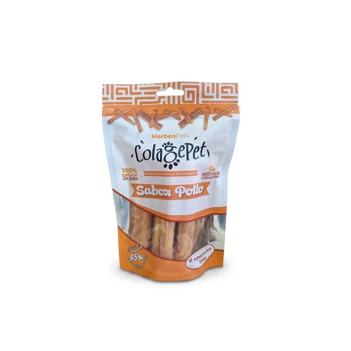 Colagepet Barrras de Colageno S Sabor Pollo 6 unidades - 150gr 1