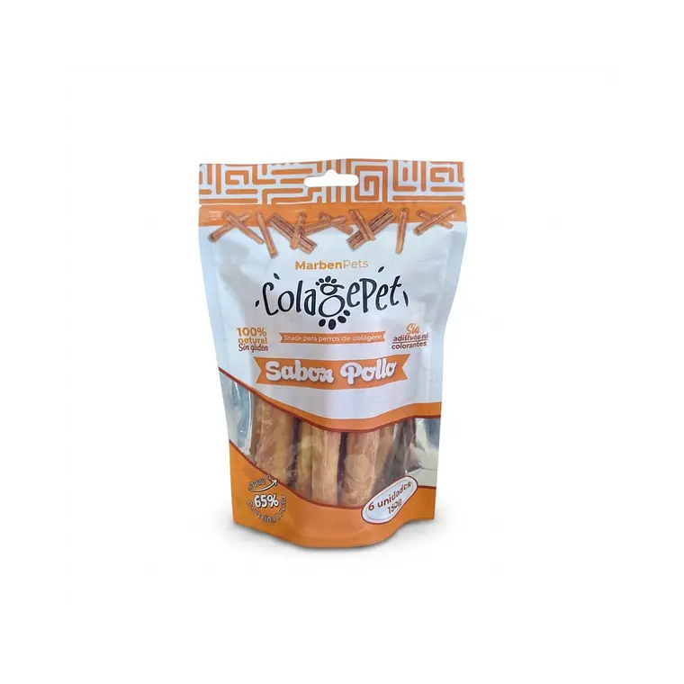 Colagepet Barrras de Colageno S Sabor Pollo 6 unidades - 150gr 1