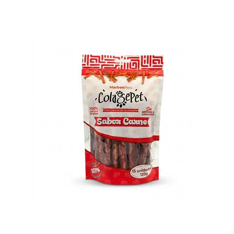Colagepet Barrras de Colageno XS Sabor Carne 15 unidades - 120gr