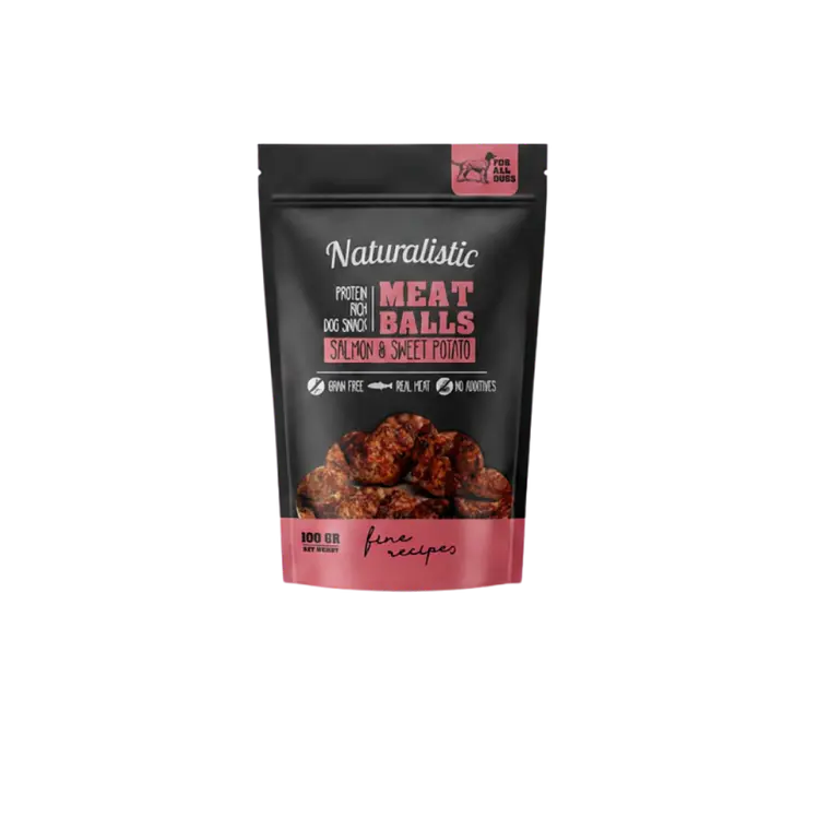 Naturalistic Meat Ball Salmon and Sweet Potato - 100gr 1