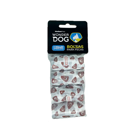 Bolsas Sanitarias Para Fecas Diseños Varios 4 Rollos - 80u