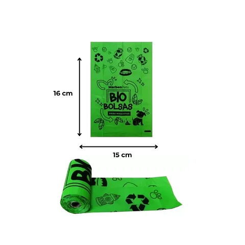 Bolsas Sanitarias Para Fecas Biodegrable 4 rollos - 60un