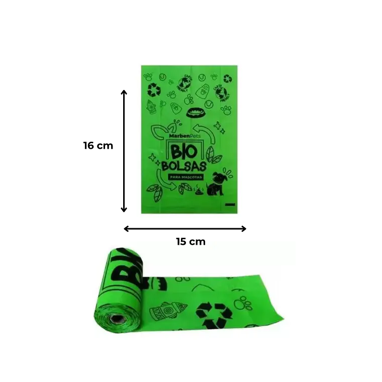 Bolsas Sanitarias Para Fecas Biodegrable 4 rollos - 60un 2