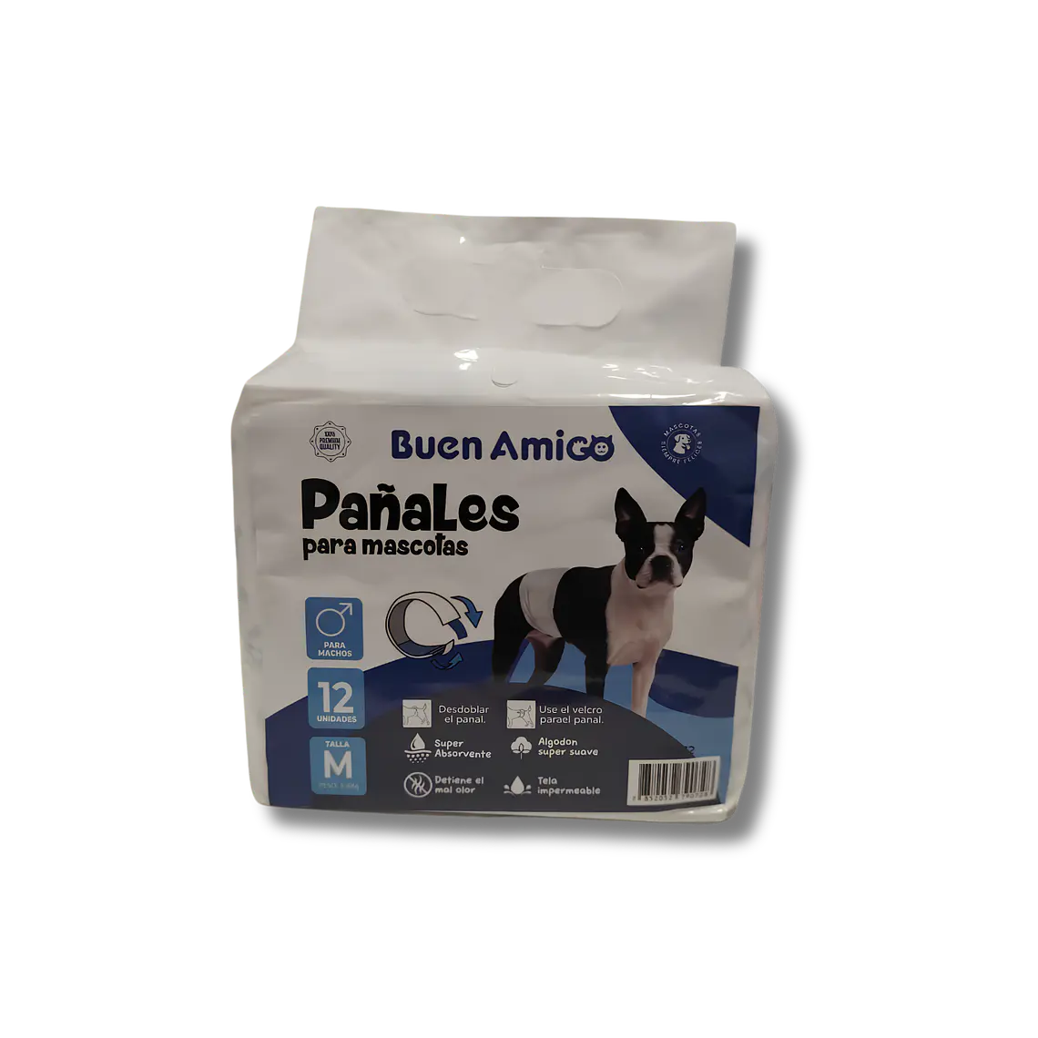 Pañal Desechable Buen Amigo Para Machos Talla L - 12u 1