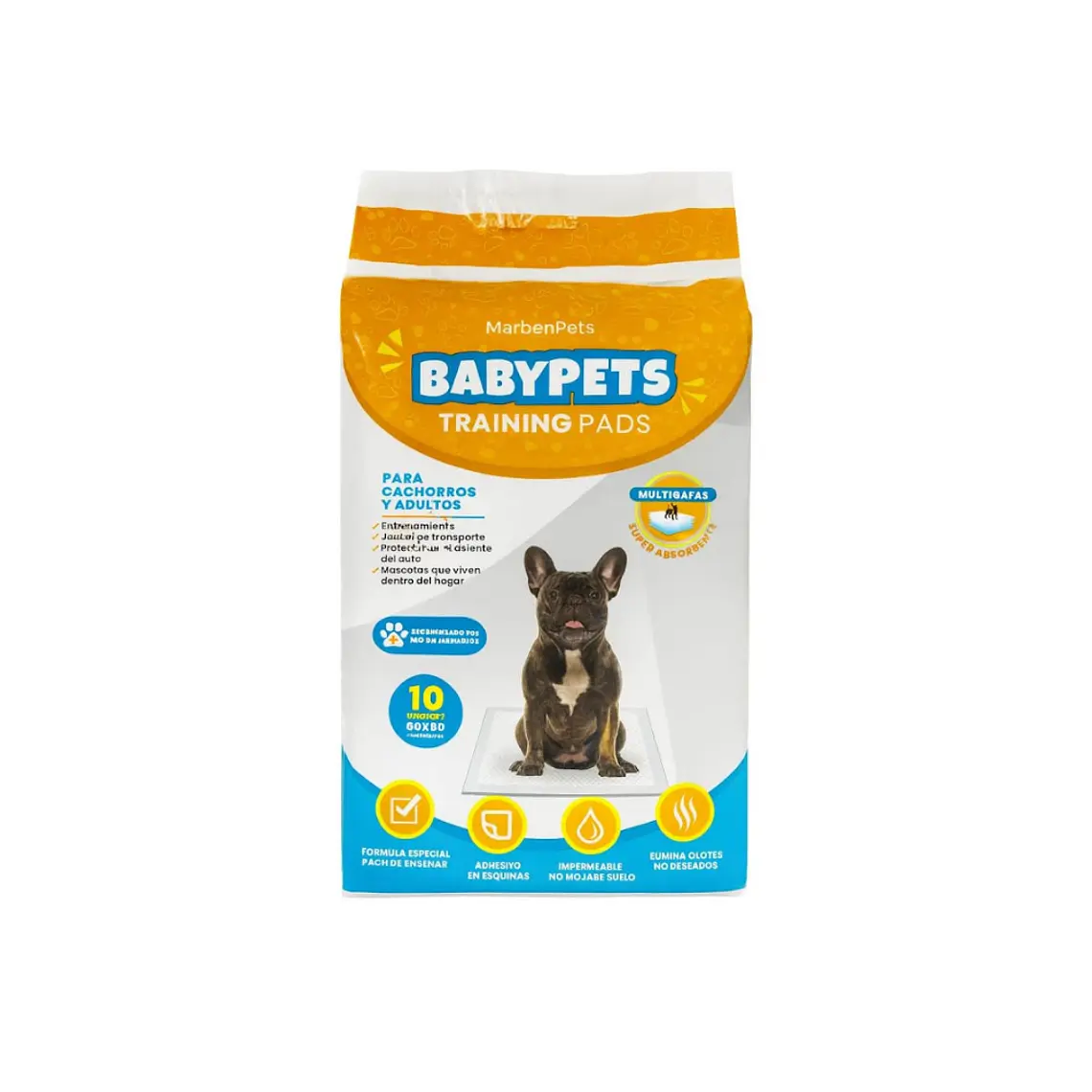 Sabanilla Baby Pets Training Pads 10 unidades - 60 x 60cm 1