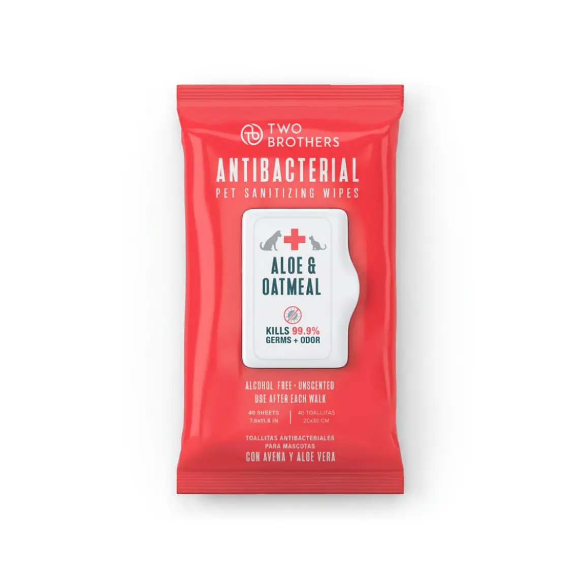 Toallas Humeda Anti Bacterial Two Brothers - 40u 1