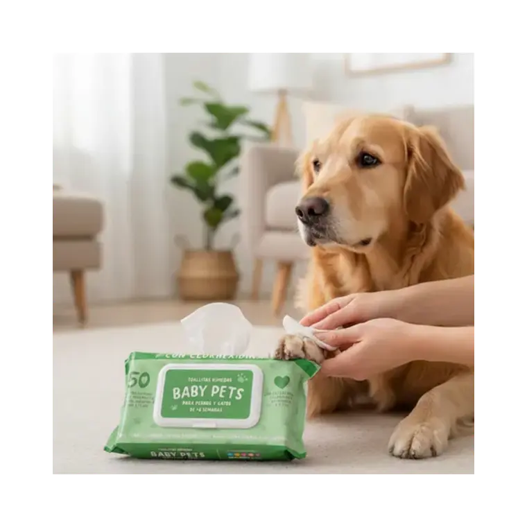 Toallas Humedas Baby Pets con Aloe Vera - 50u 2