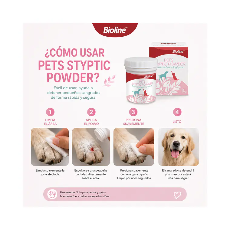 Polvo Hemostatico Nailpowder Bioline -14gr 2