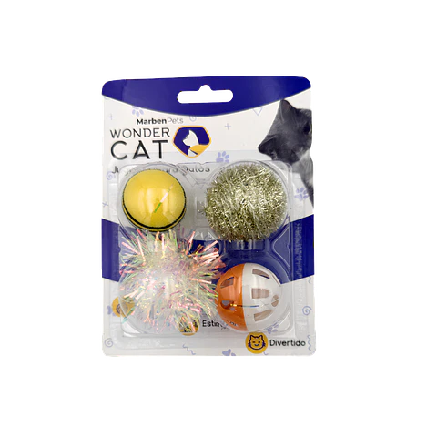 Set 4 Pelotas Surtidas Wonder Cat