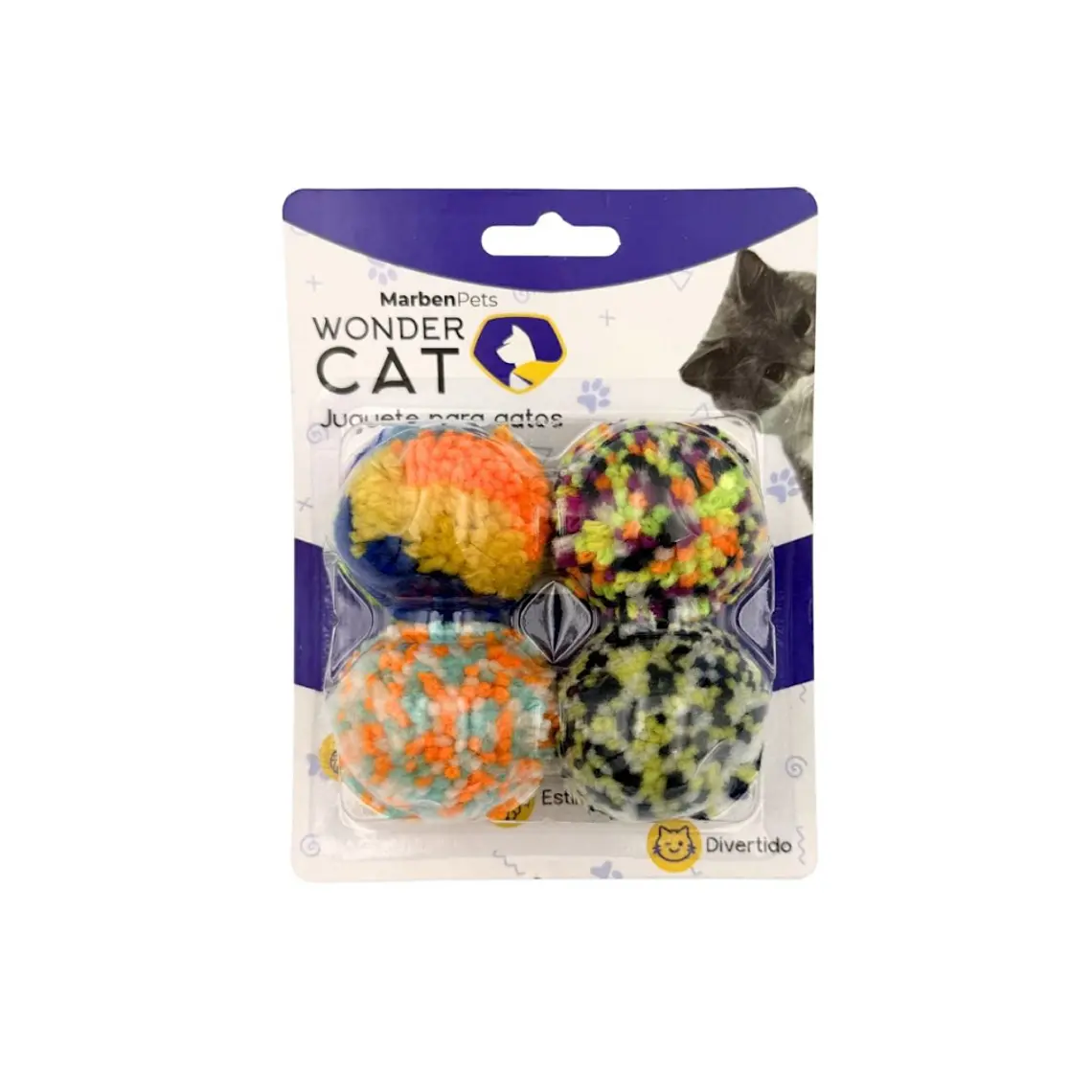 Set 4 Pelotas de Lana Wonder Cat  1